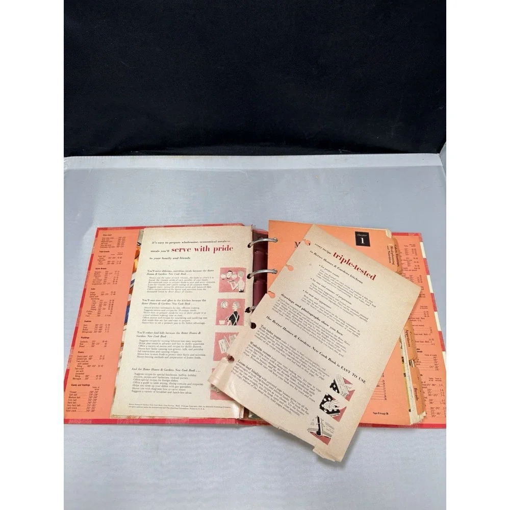Vintage Better Homes and Gardens New Cook Book 1962 Revised Edition Ring Binder